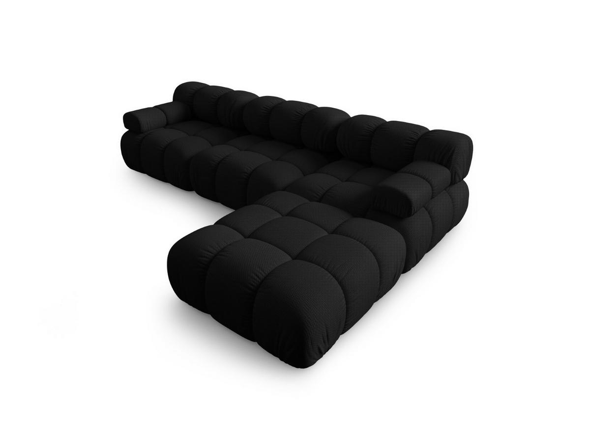 SOFA modular Bellis aus 3D-Stoff schwarz 4 Sitzplätze - Schwarz, Textil (188/70/282cm) - Micadoni