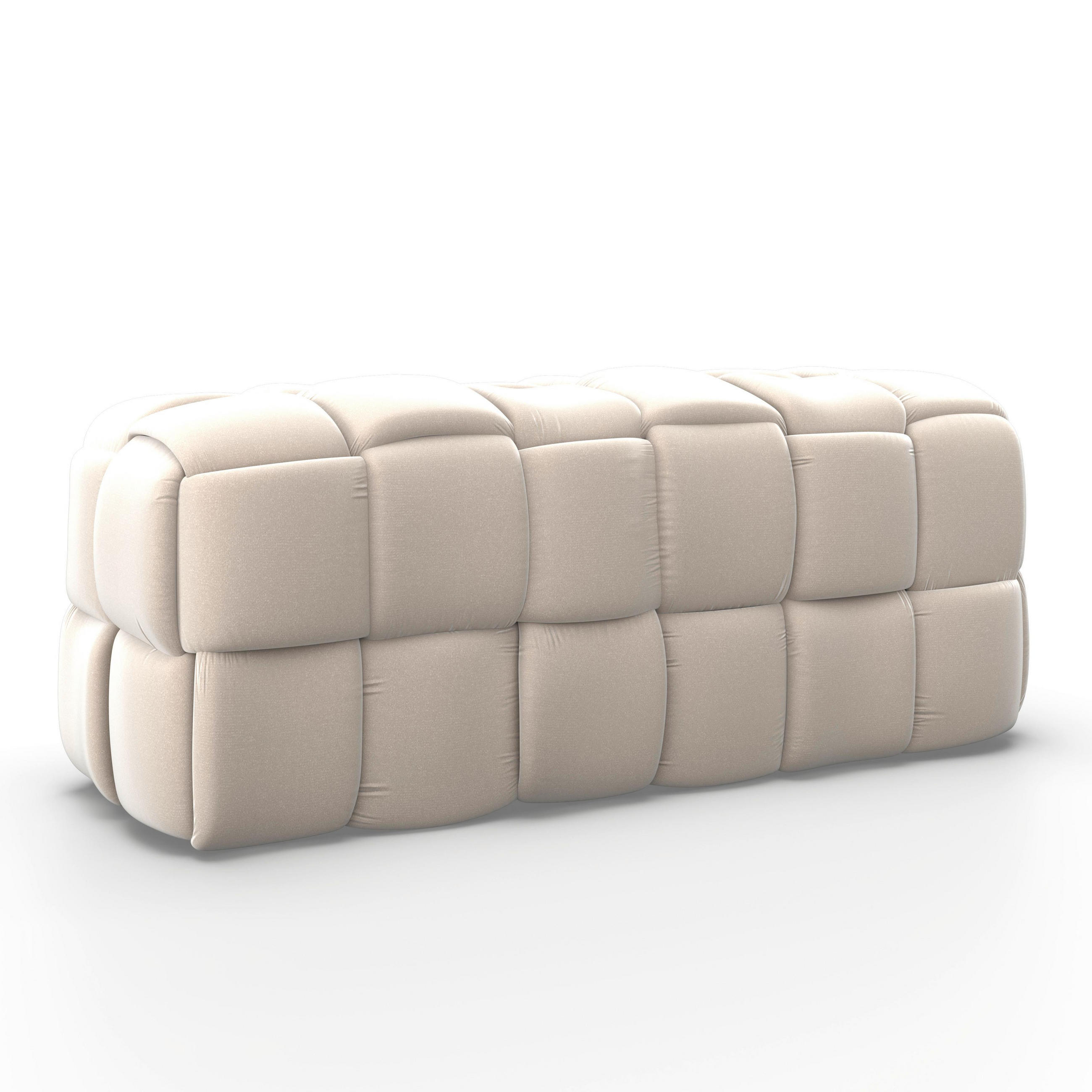 Bessagi Home Hockerbank Beige 118x47x47 cm