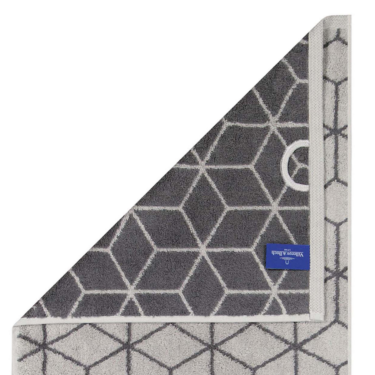 GÄSTETUCH Unisex Gästetuch Carré Grau 3er Pack Baumwolle - Grau, Textil (30/50cm) - Villeroy & Boch
