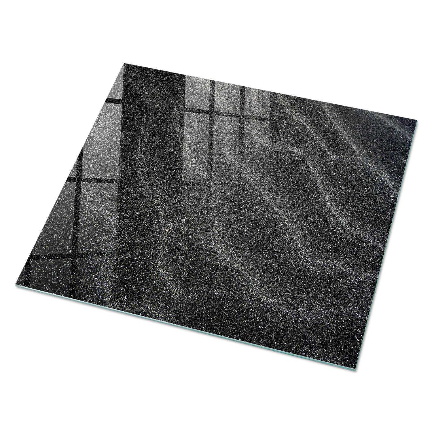 GLASPLATTE 80x60 cm – Sandstruktur - Schwarz, Glas (0.4/80/60cm) - ArtPrintCave