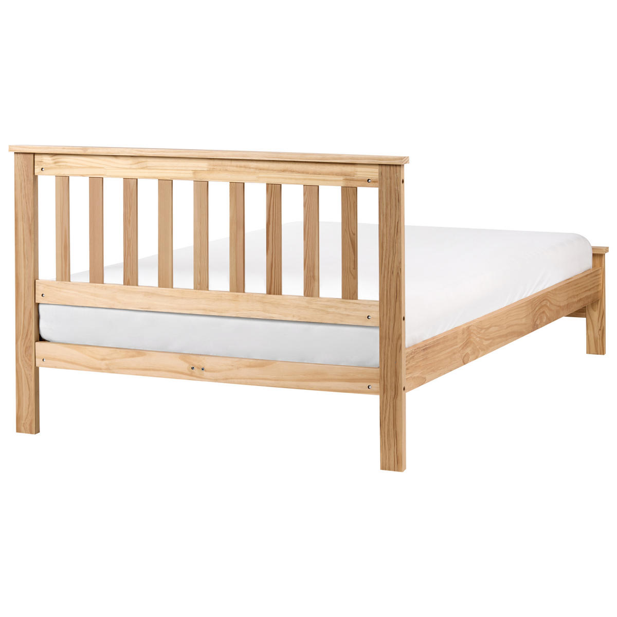 POSTEL s roštem 120/200 cm Borovicové dřevo Světle hnědá Mayenne - světle hnědá, dřevo (120/200cm) - Beliani