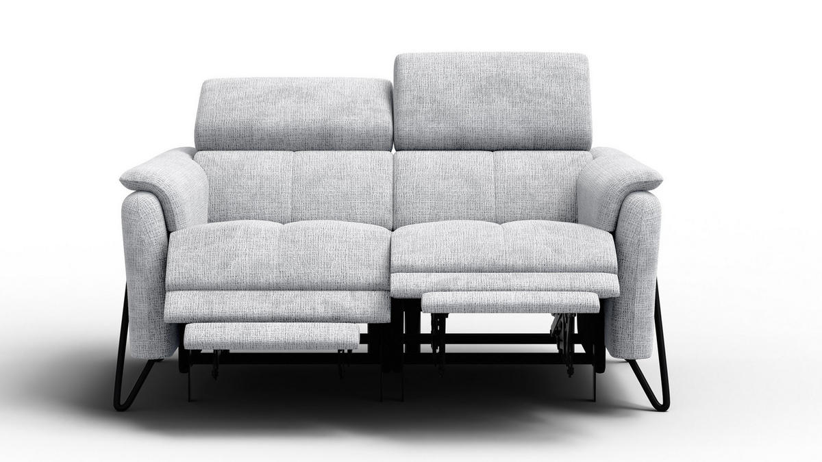 RELAXSOFA RODEN 2-Sitzer, hellgrau - Hellgrau, Holz/Textil (152/82/103cm) - Courtois Laville