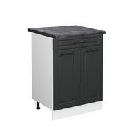 KÜCHENUNTERSCHRANK R-Line Anthrazit Landhaus 60 cm mit Schublade AP Anthrazit - Dunkelgrau/Anthrazit, Holzwerkstoff (60/81.6/60cm) - Vicco
