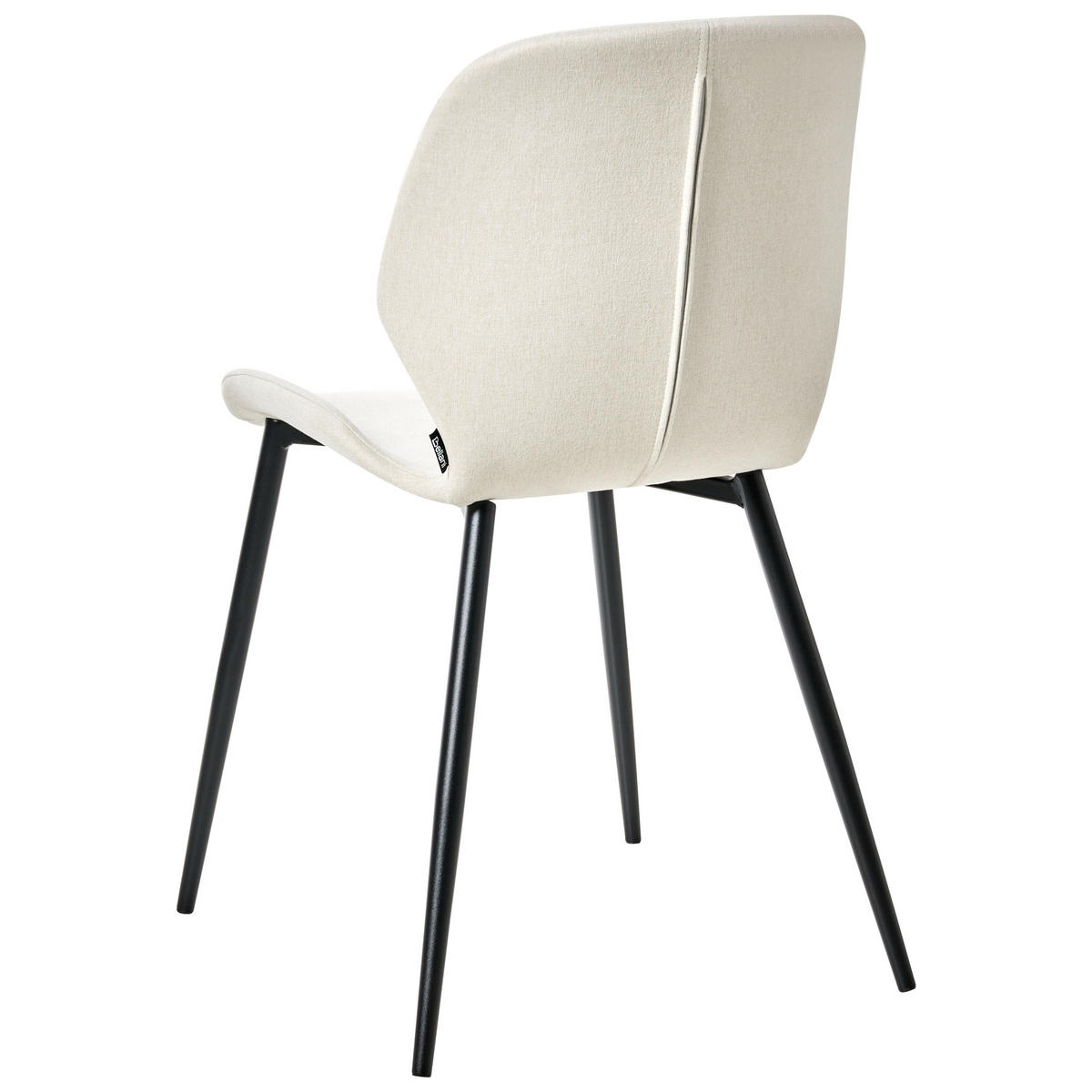 KONFERENZSTUHL 2er-Set Hellbeige Holland - Beige/Schwarz, Textil (48/84/55cm) - Beliani