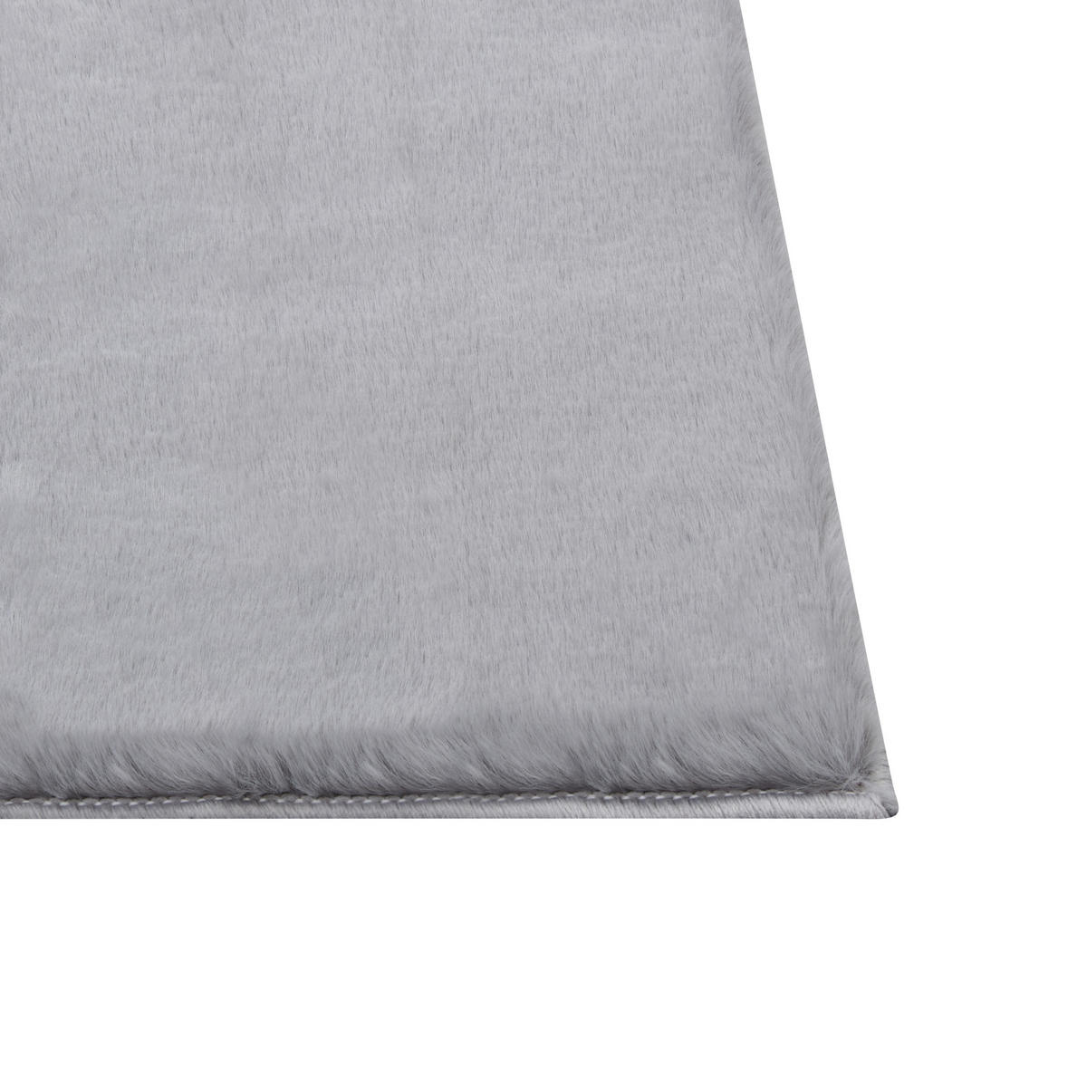 SHAGGY-KUNSTFELLTEPPICH Mirpur 230/160 cm - Grau, Kunststoff (160/230cm) - Beliani