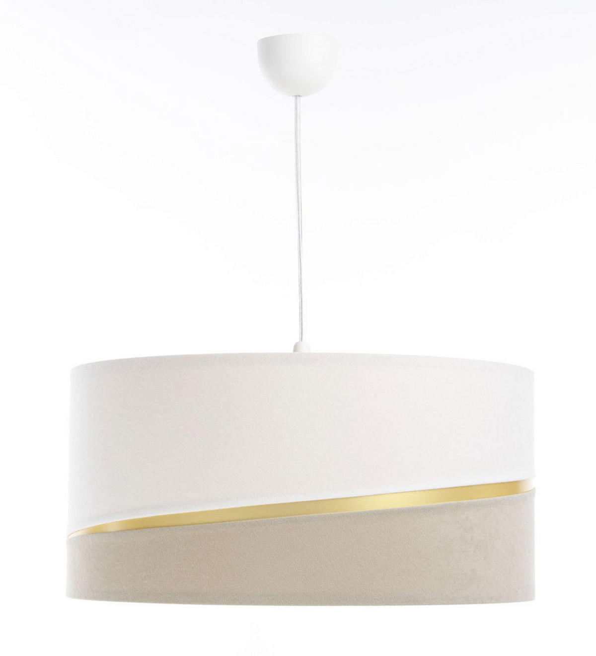 HÄNGELEUCHTE Weiß 50/25 cm - Beige/Weiß, Kunststoff (50/0.4/25cm) - ONZENO