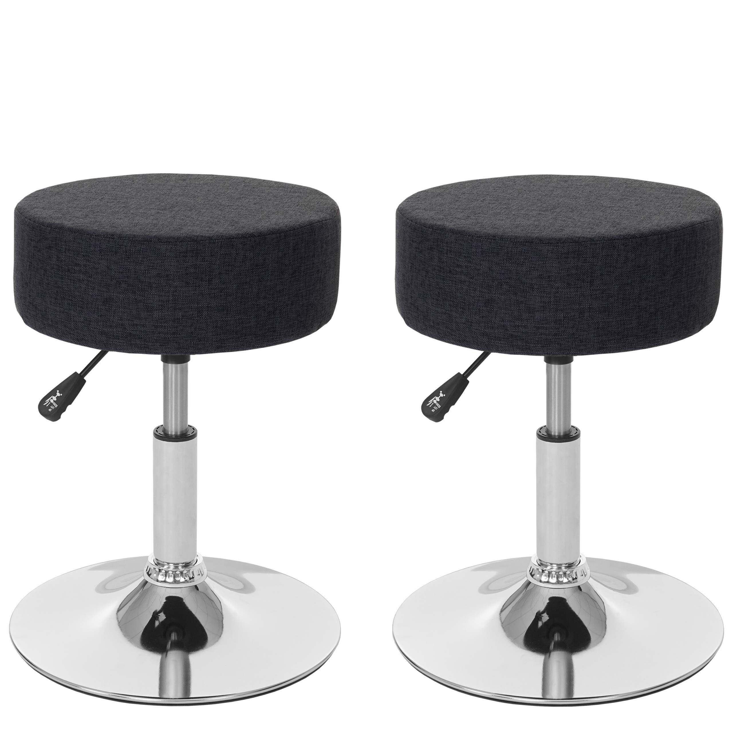 HOCKER Anthrazit 2er-Set - Anthrazit, Textil (35/55/35cm) - MCW