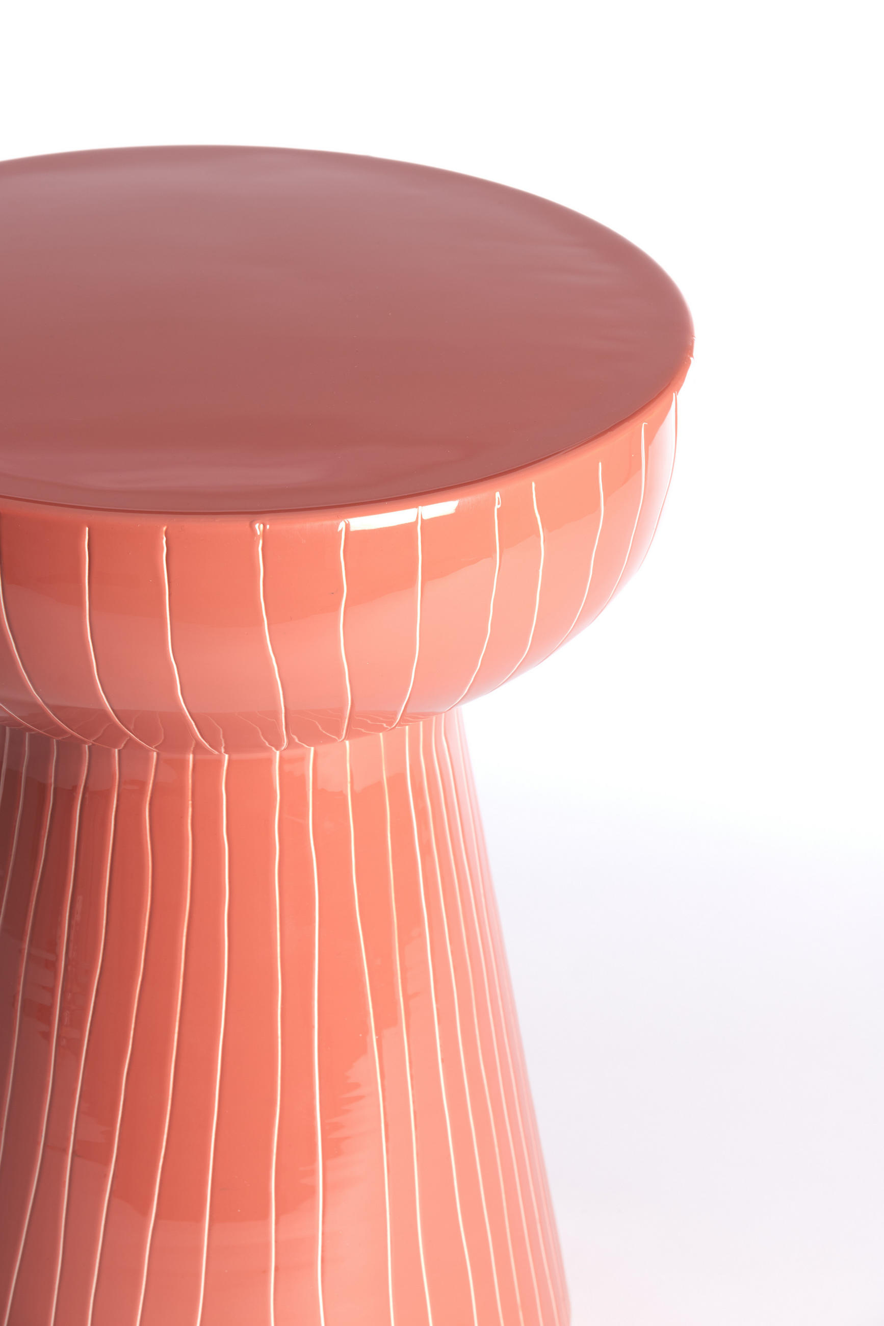BEISTELLTISCH Nunoa Rot Ø35/41 cm - Rot, Metall (35/35/41cm) - Light & Living