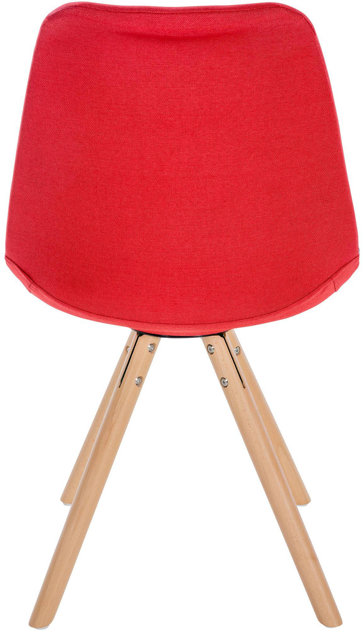 STUHL Stoff rot - Eukalyptusholzfarben/Rot, Holz/Textil (48/81/54cm) - CLP