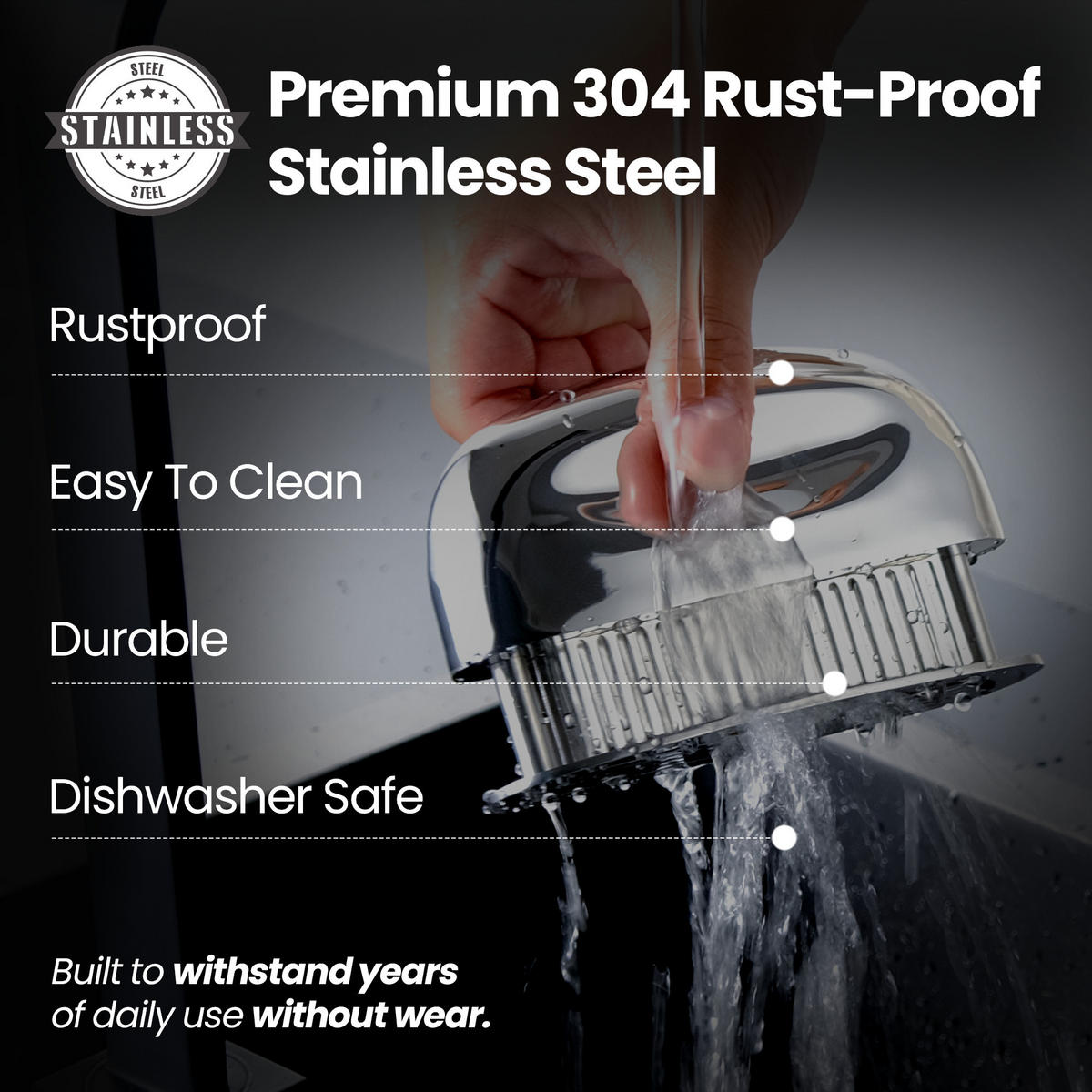 FLEISCHZARTMACHER Pro,Fleischzartmacher Meat Tenderizer Pro, Edelstahl, mit scharfen Nadelklingen - Edelstahlfarben, Metall (4.5cm) - Gourmet Easy