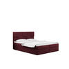 BOXBETT mit Bettkasten und Matratze CLARA Stoff Velvet Rotwein 180x200 cm H3-Bonell - Rot, Holz/Textil (180/200cm) - Kaiser Möbel