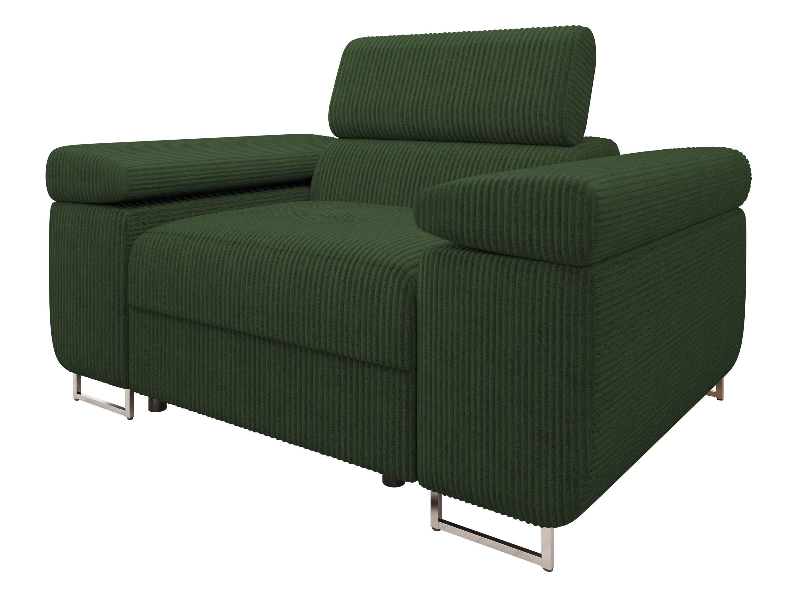 SESSEL Torezio Cord - Grün, Holz/Textil (134/90/102cm) - MIRJAN24