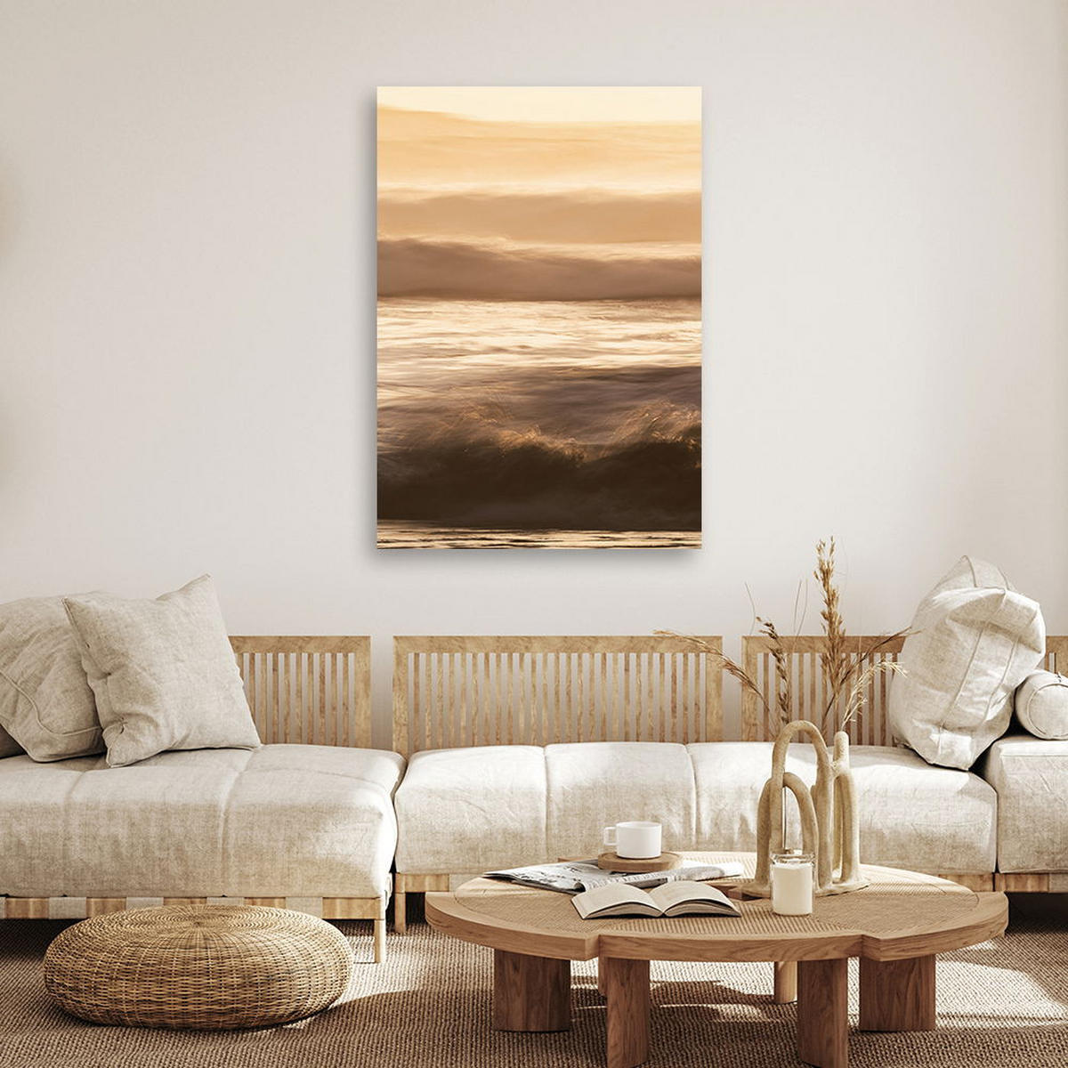 KUNSTDRUCK Beige 80/120 cm - Beige, Textil (80/120cm) - KUNSTLOFT