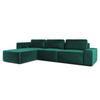 ECKSOFA L Form Arkleton Grün 360/180/93 cm Links mit Schlaffunktion - Türkis/Schwarz, Kunststoff/Textil (180/360cm) - AX Living