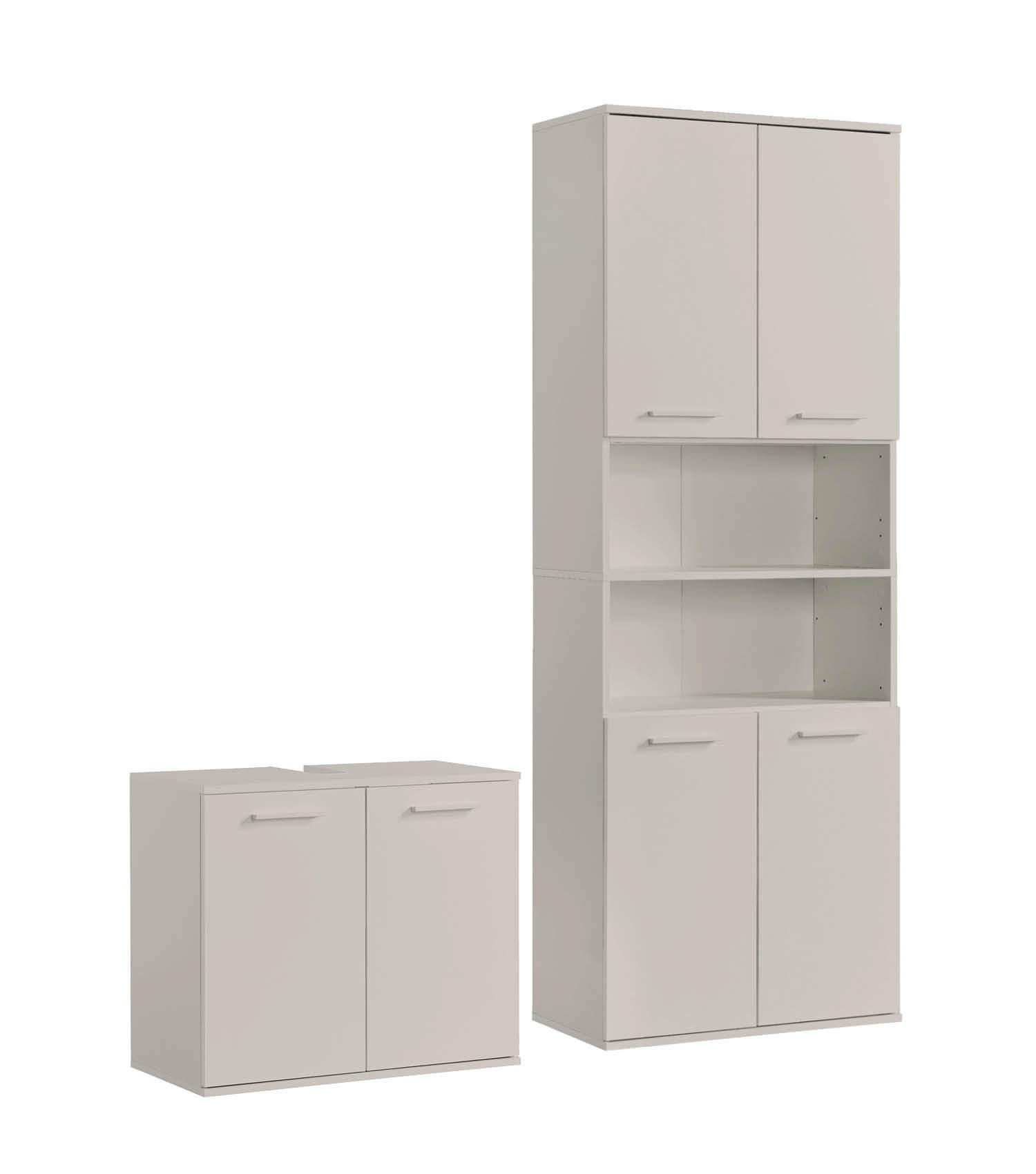 BADMÖBEL-SET 2-teilig Der Steuermann - Beige, Holzwerkstoff (135/180/34cm) - Mokebo