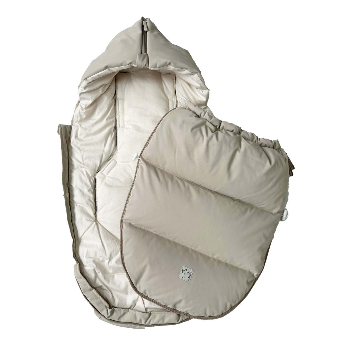 BABYSCHALENFUSSSACK Little Dowwny, sand - Beige, Textil (40/7/80cm) - Kaiserbaby