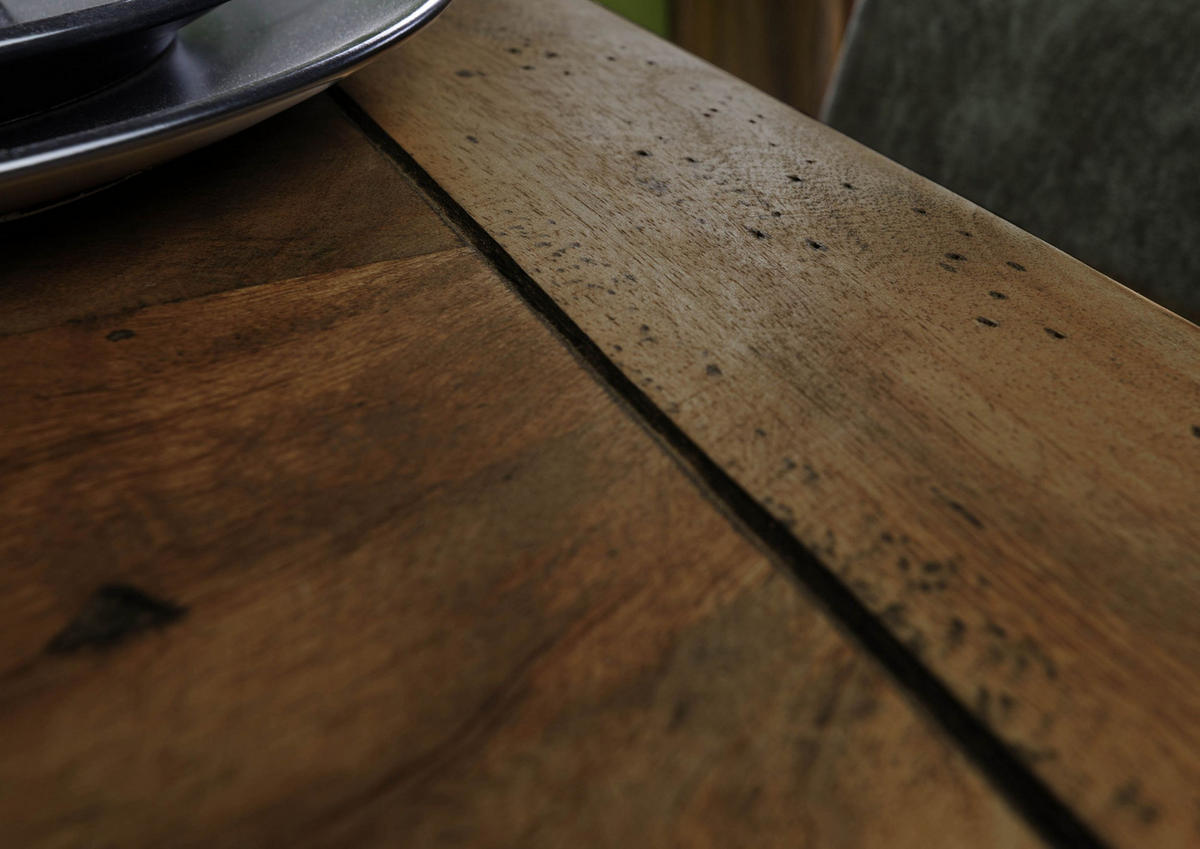 ESSTISCH Mango 160x90x76 braun lackiert RAILWAY #4000 - Braun, Holz (90/160/76cm) - Massivmoebel24