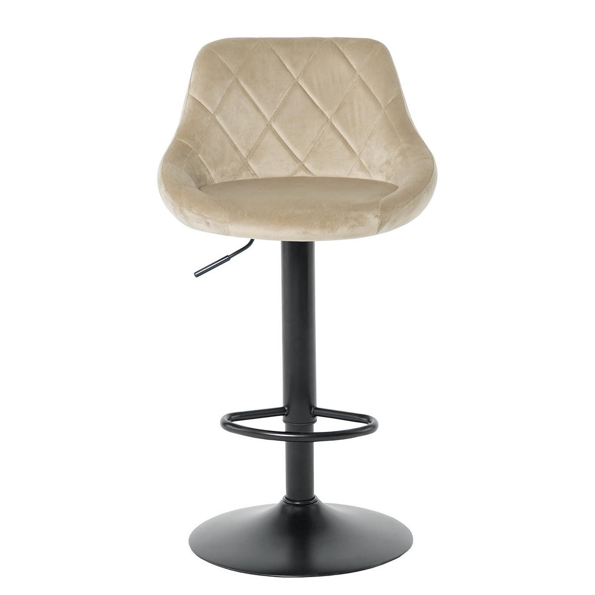 BARSTUHL - 2er-Set - Metall / Textil - Beige, Textil/Metall (46/83/49cm) - home24