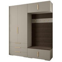 GARDEROBEN-SET 236,7/200/47 - Kaschmir/Goldfarben, Holz/Kunststoff (200/236.7/47cm) - Abiks Möbel