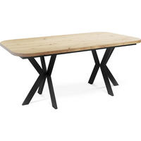 ESSTISCH Olivia ausziehbar rechteckig, Artisan Eiche 200-280/100/76 - Schwarz/Braun, Holzwerkstoff/Metall (100/280/76cm) - WFL GROUP