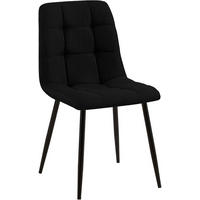 STUHL Stoff Schwarz - Schwarz, Textil/Metall (45/84/55cm) - CLP