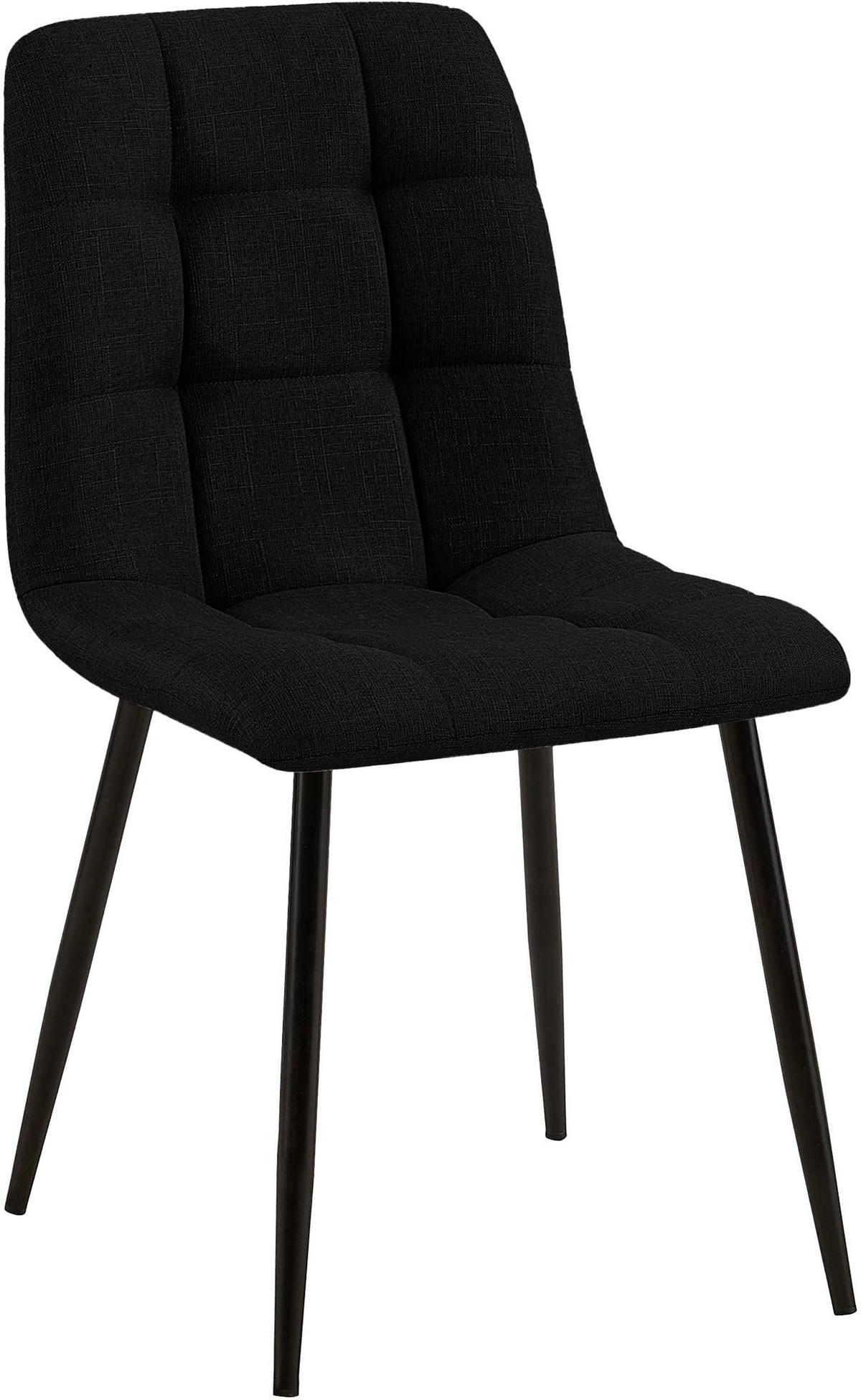 STUHL Stoff Schwarz - Schwarz, Textil/Metall (45/84/55cm) - CLP