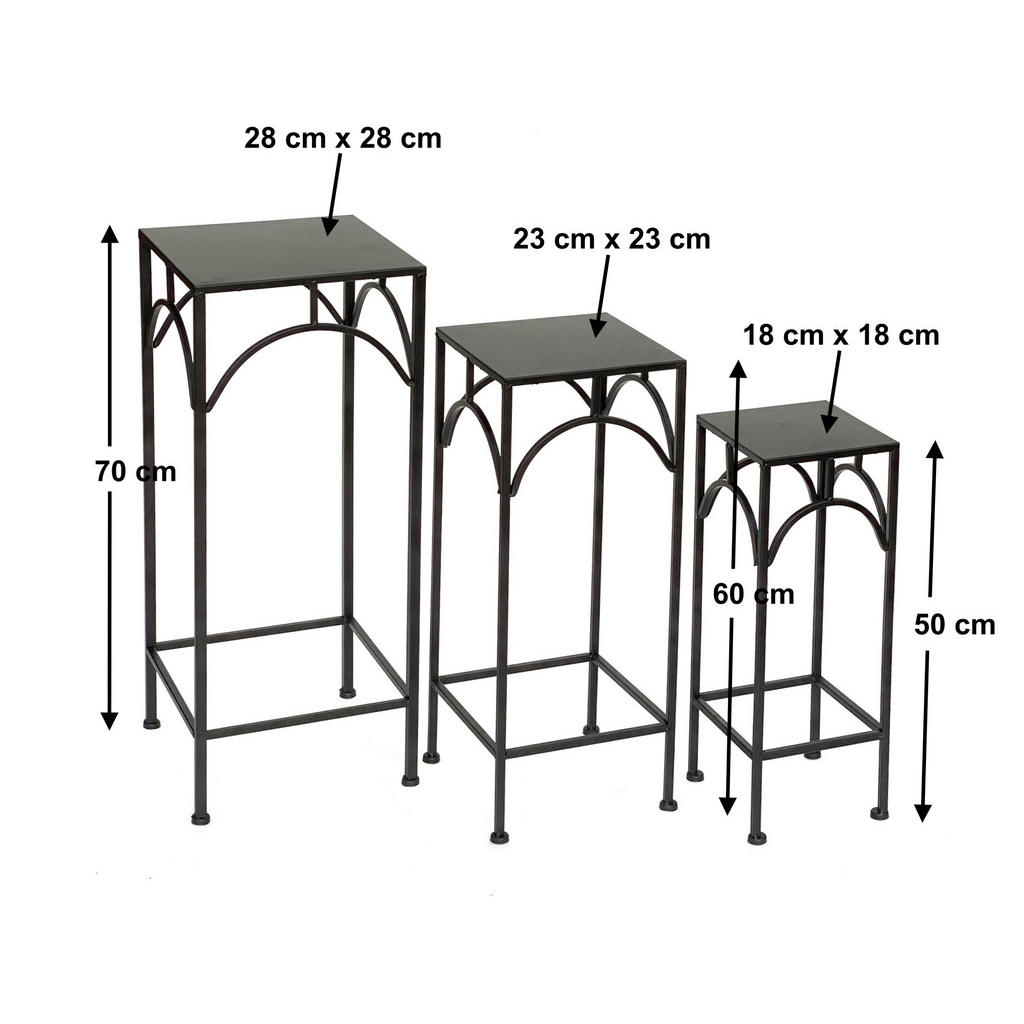 Thumbnail - DanDiBo Blumenhocker, Schwarz, Metall, 28x70x28 cm, Wohnzimmer, Wohnzimmertische, Blumenständer