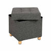 SITZHOCKER - Grau, Holzwerkstoff (40/38/38cm) - Hansiro