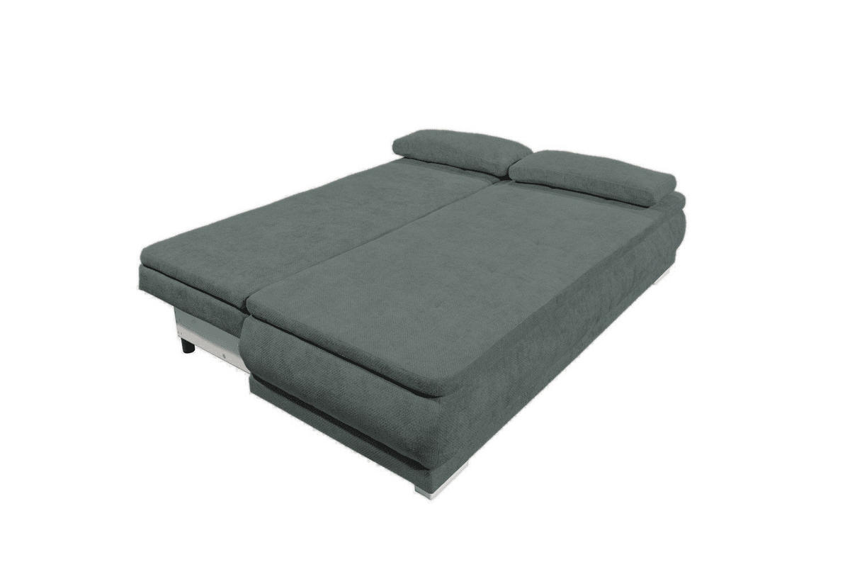 SCHLAFSOFA 2-Sitzer mit Bettkasten und Schlaffunktion - Weiß/Grün, Holzwerkstoff/Kunststoff (211/92/108cm) - ed exciting design