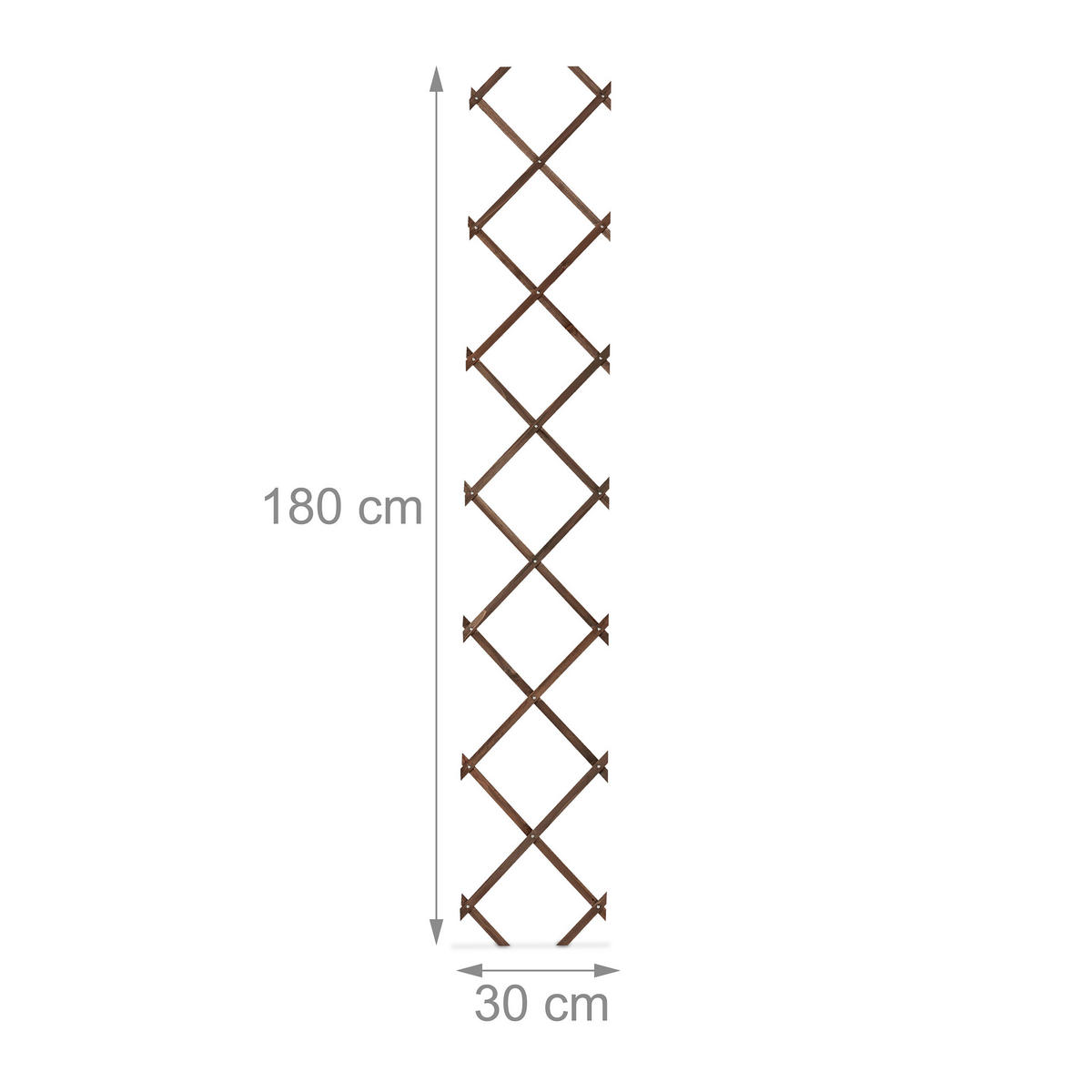 3XRANKGITTER - Braun, Holz (30/180/1cm) - Relaxdays