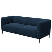 3-SITZER SOFA - Schwarz/Dunkelblau, Textil/Metall (205/74/88cm) - home24