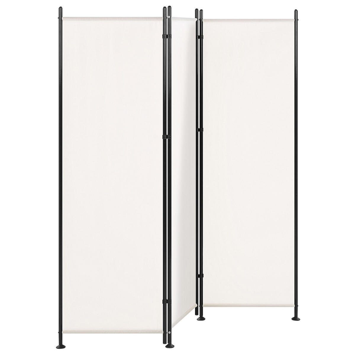 SEPARATOR DE CAMERĂ 3 piese alb 160/170 cm Narni - alb, material textil (161/170/2cm) - Beliani