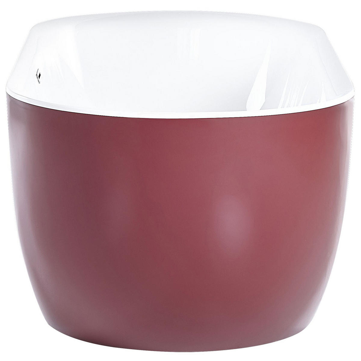 BADEWANNE FREISTEHEND 80x170x58 cm rot Carrera - Rot, Kunststoff (80/58/170cm) - Beliani