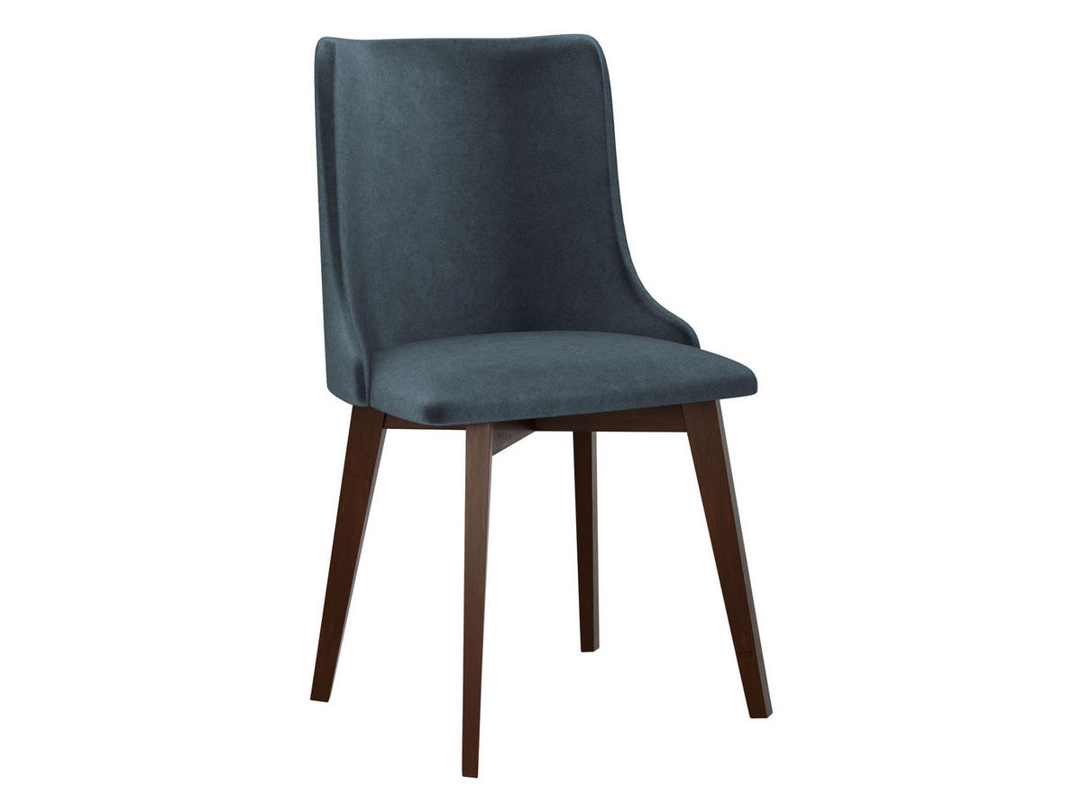 STUHL Monti 5, Holzfarbe: Nuss - Walnussfarben/Blaugrau, Holz (48/83/53cm) - MIRJAN24