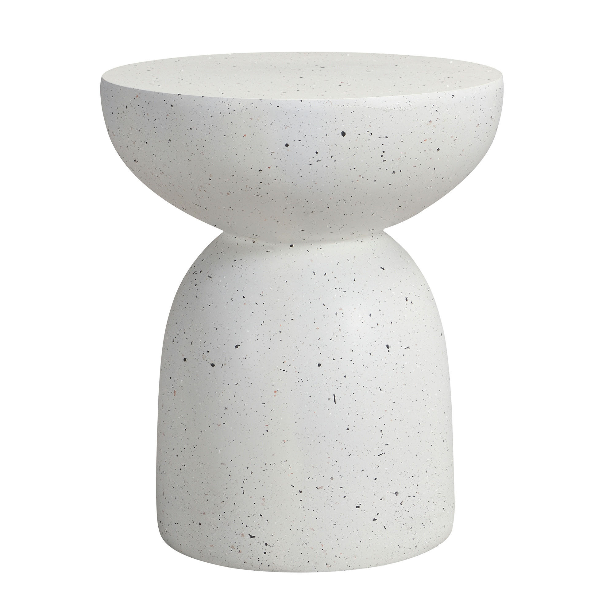 BEISTELLTISCH 45/45/52 cm weiß aus Magnesiumoxid für Innen- und Außenbereich - Weiß, Metall (45/45/52.5cm) - OKWISH