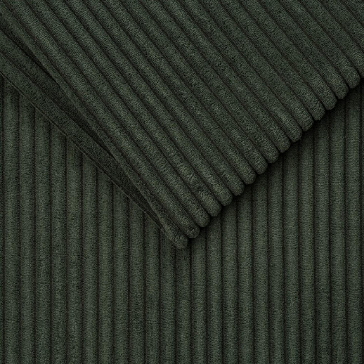 ECKSOFA mit elektronische Sitztiefenverstellung, USB-Anschluss und stilvollem Breitcord-Bezug - Grün, Textil (200/243cm) - ed exciting design