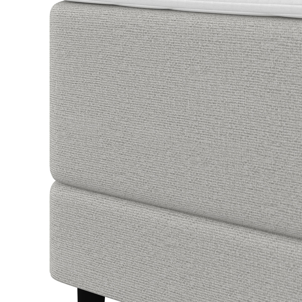 BOXBETT Nevada Hellgrau ca. 160 / 200 cm mit Topper - Hellgrau, Holz - Bessagi Home