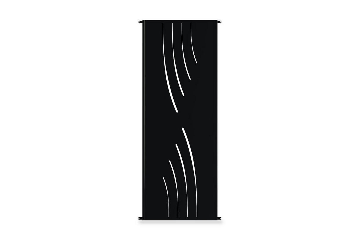 SICHTSCHUTZPANEELE dekorativ 2er-Set Veleta schwarz H.160cm Vollmuster - Schwarz, Metall (60/160cm) - Casanoov