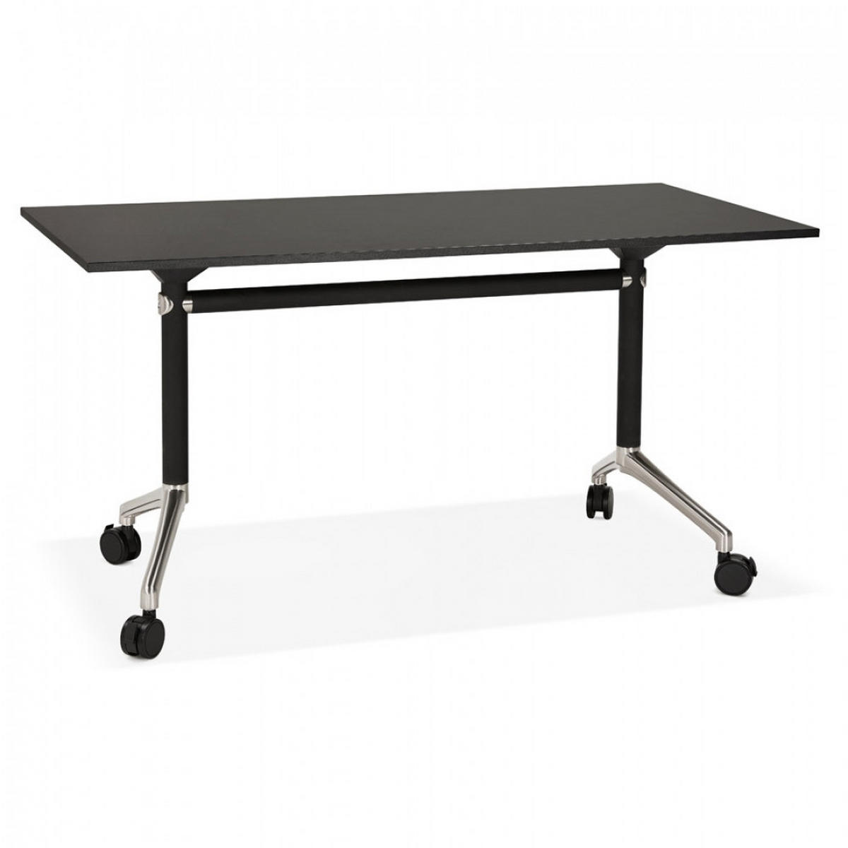 SCHREIBTISCH Schwarz 140x70x73 cm - Schwarz, Holz/Metall (140/70/73cm) - AlterEgo
