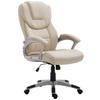 CHEFSESSEL Lederlook Creme - Creme/Grau, Kunststoff/Textil (65/109/73cm) - CLP