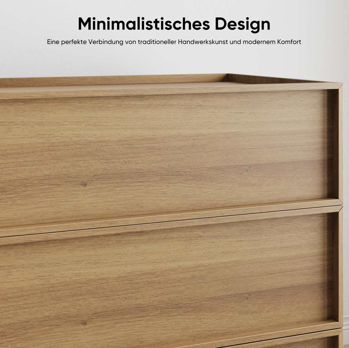 KOMMODE 80/78/48 cm Eichefarben aus MDF und Spanplatte mit 3 Schubladen - Nussbaumfarben, Holzwerkstoff (48/78/80cm) - OKMYHOME