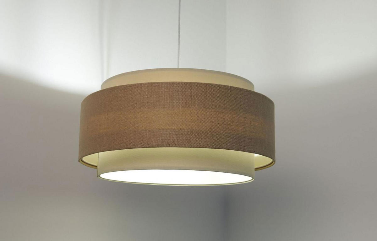 HÄNGELEUCHTE Beige 50/25 cm - Beige, Kunststoff (50/1.5/25cm) - ONZENO