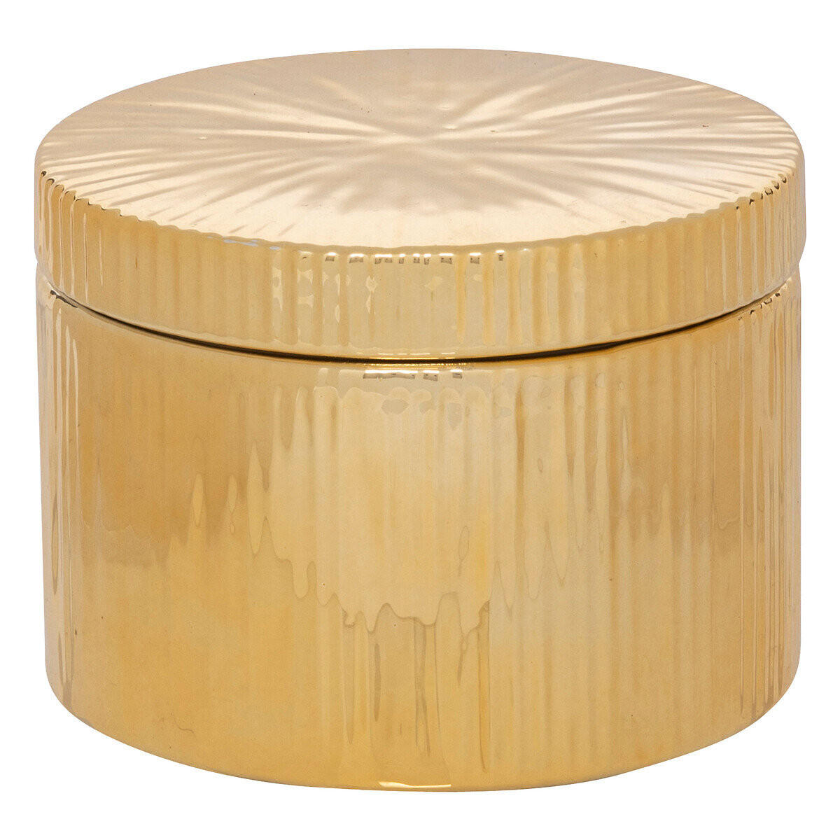 KERAMIKDOSE Ø 12,5 cm - Goldfarben, Keramik (12.5/9/12.5cm) - Atmosphera Createur d´interieur