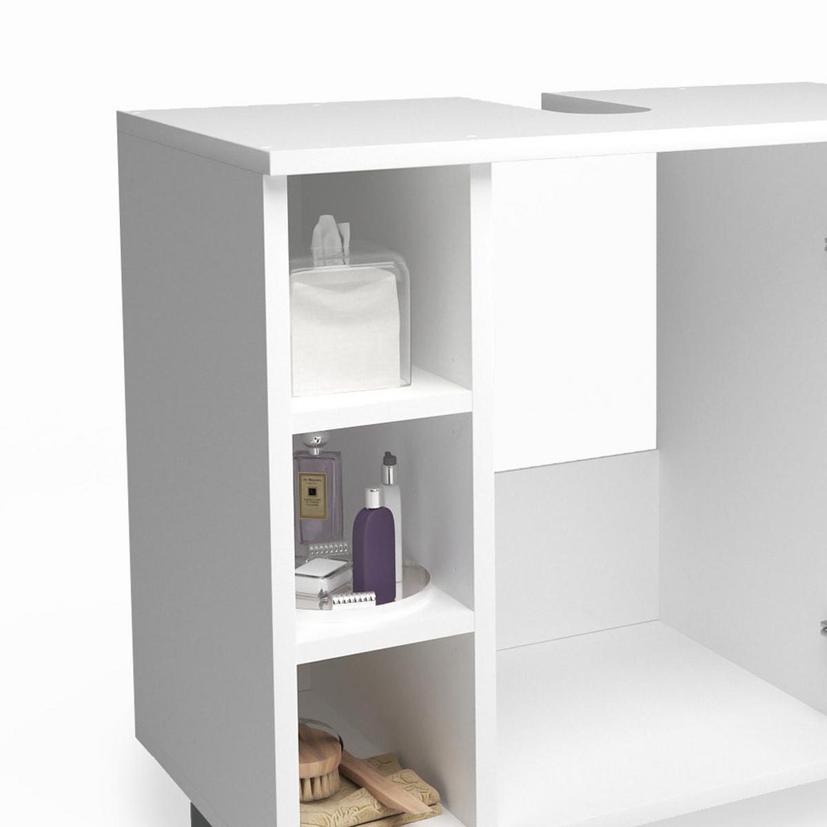 WASCHBECKENUNTERSCHRANK Fynn Weiß 60 x 54 cm - Weiß, Holzwerkstoff (60/54/32cm) - Vicco