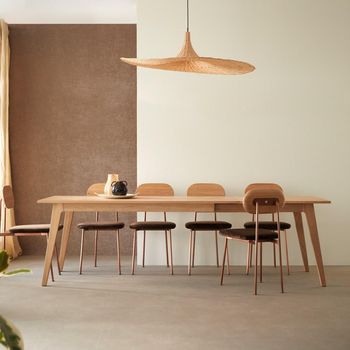 TISCH Esmée Natur aus Eiche - Naturfarben, Holz (91/260/76cm) - Tikamoon