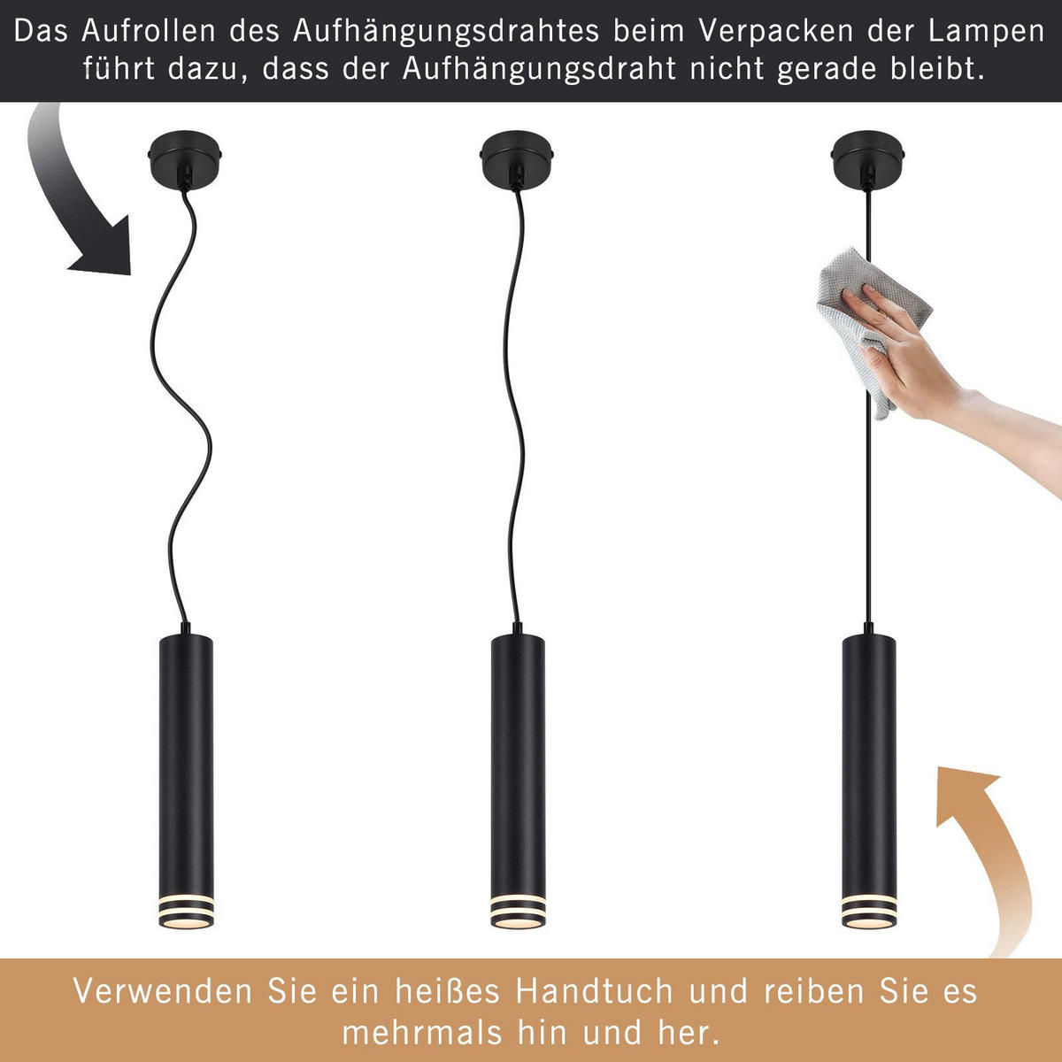 PENDELLEUCHTE BLAKE Ⅲ 155/30/6 cm - Schwarz, Metall (155/30/6cm) - Nettlife