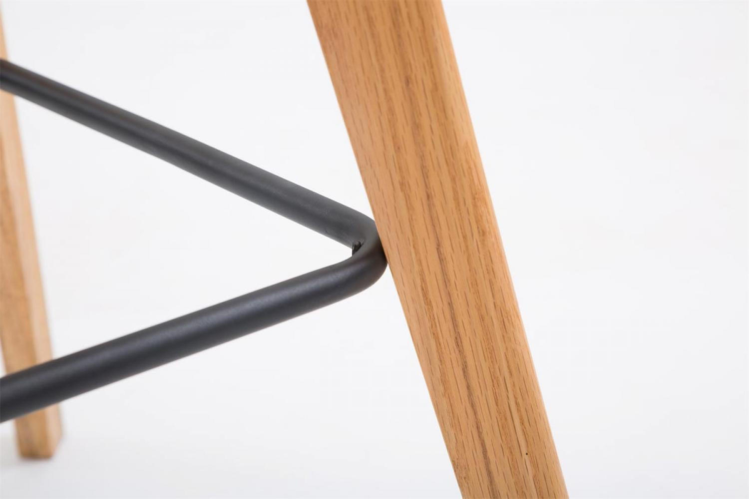 BARHOCKER Kunststoff orange - Eukalyptusholzfarben/Orange, Holz/Kunststoff (48/112/56cm) - CLP