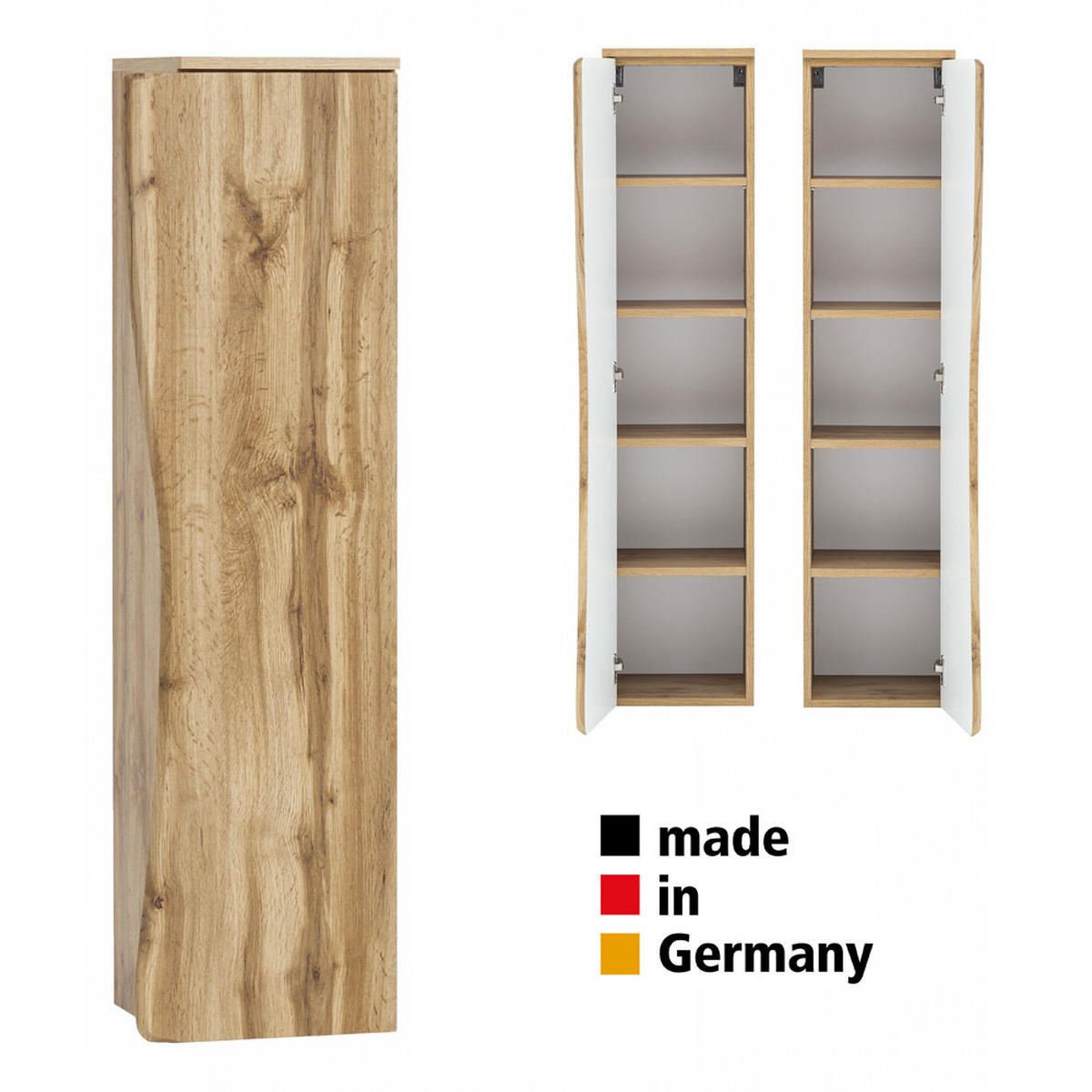 BADMÖBEL-SET 6-TLG. Kahla-03 - Braun, Holzwerkstoff (236/200/52cm) - Lomado