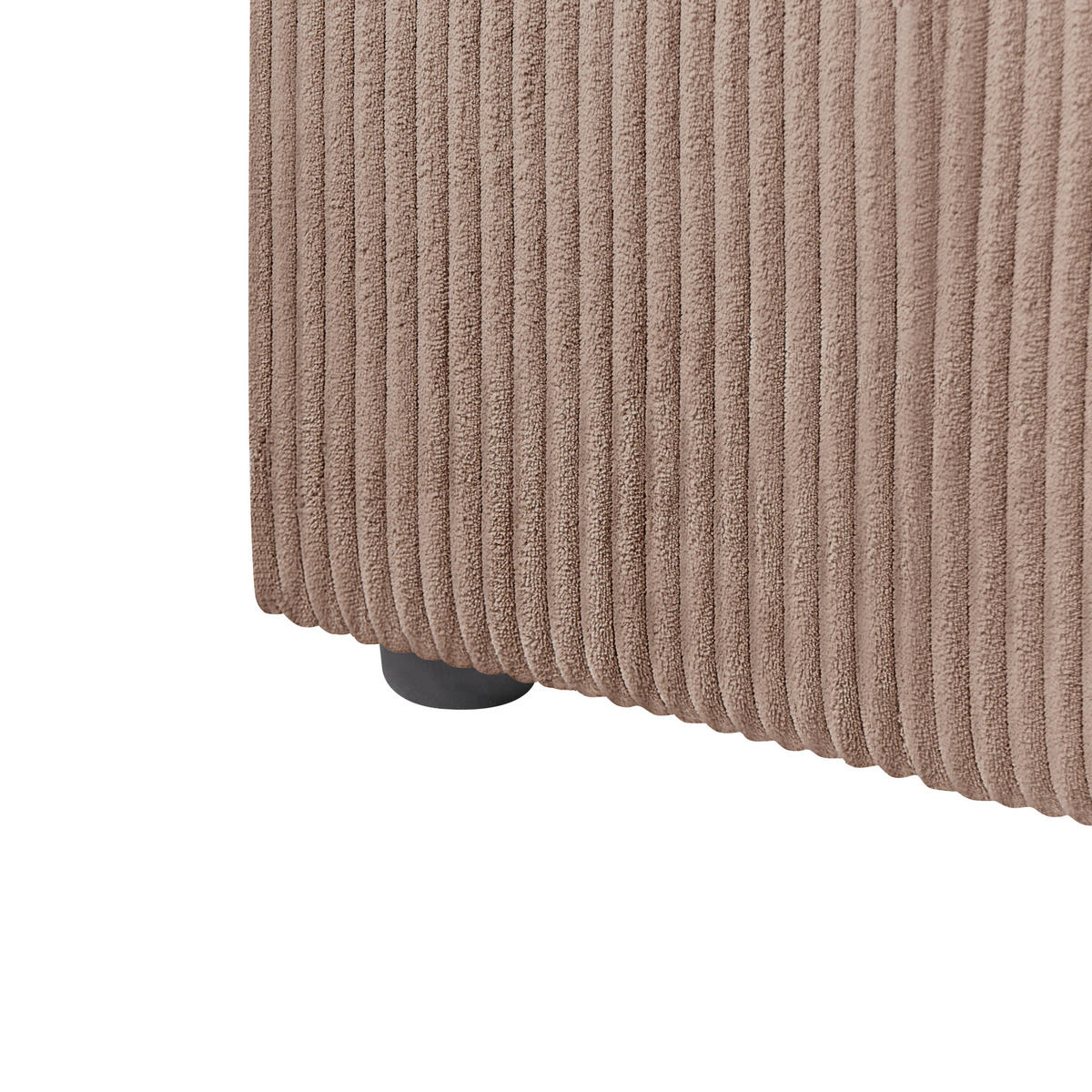 OTTOMANE Cord Sandbeige Lemvig - Sandfarben, Textil (83/41/83cm) - Beliani