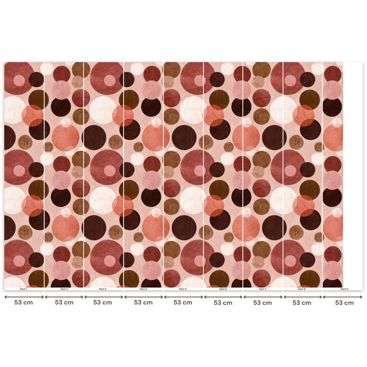 TAPETE - Kreise - Modern - Farbenfroh - 450x300 cm - Multicolor, Papier (450/300cm) - OnlyWow